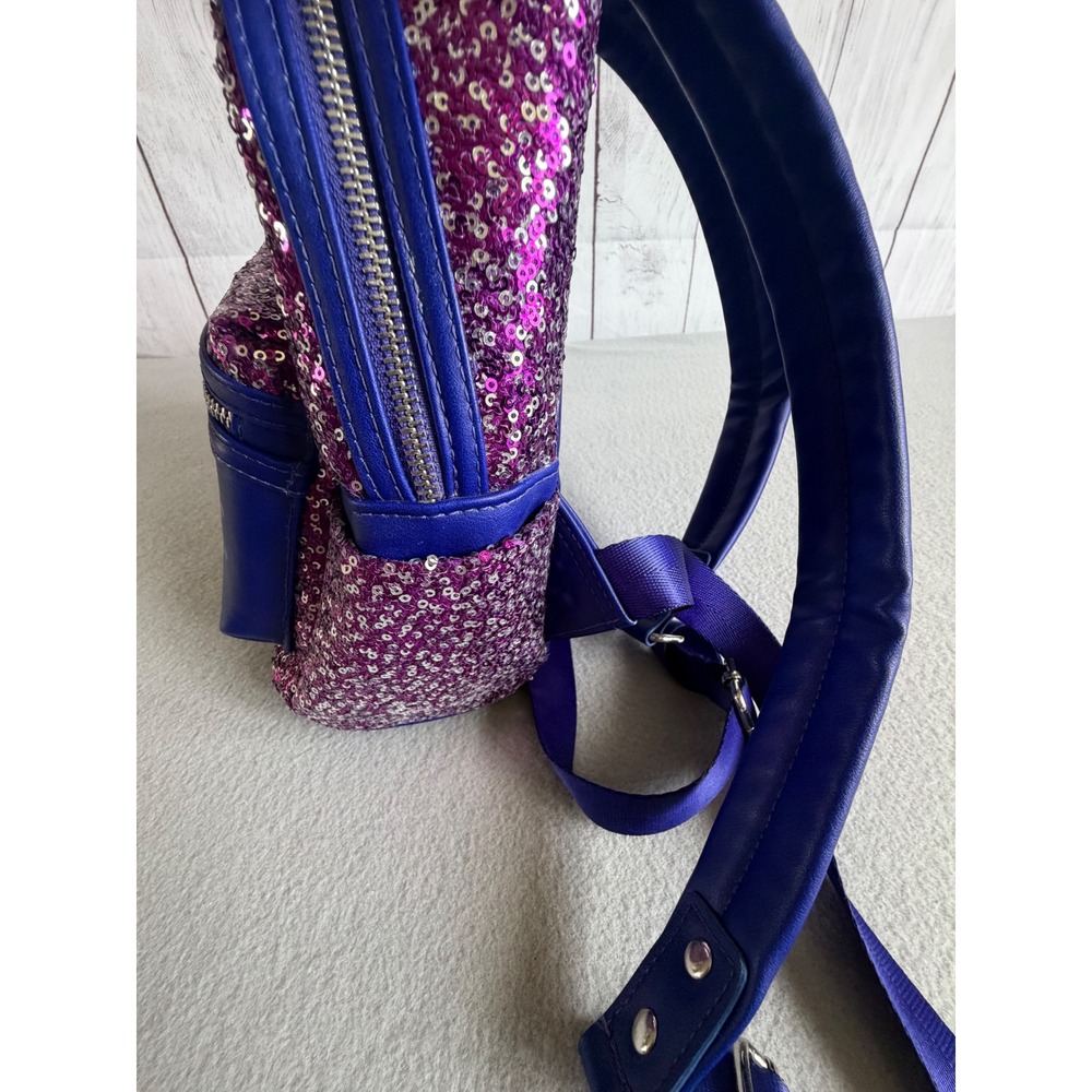 Disney  Loungefly Purple Sequin Confetti Castle Mini Backpack 50th Anniversary - Picture 7 of 10